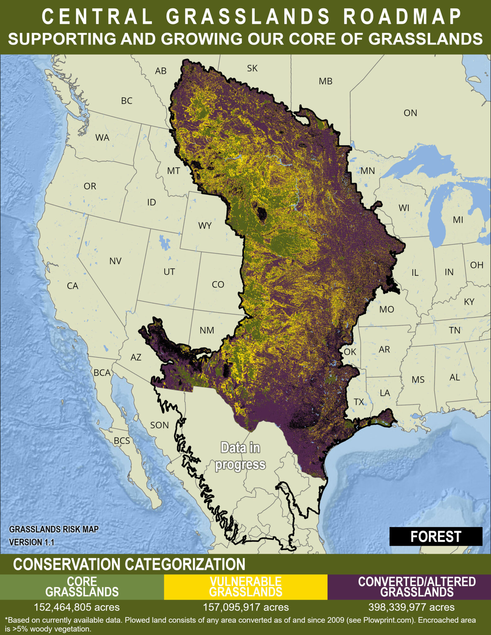 Central Grasslands Assessment Map Press Release Connecting People Birds And Land For A